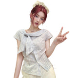Temperament T-Shirt With Short-Sleeved Shirt Women's T-Shirt Summer Sweet Slimming Tops Hottie