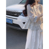Broken Flower Doll Shirt Half-Sleeved Chiffon Shirt Women Spring And Summer Small Loose Thin Top Temperament Elegant Large Code