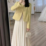 2025 Autumn Dress New Small Fragrant Short Coat Women Fashion High-End Casual Coarse Flowers And Small Coat Tide
