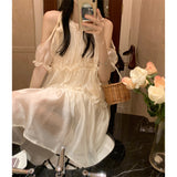 Pure Lusty Wind Strapped With Round Collar Dress 2026 New Summer Gentle Temperament Sweet First Love Dress