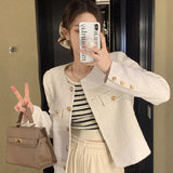 Small Fragrant Coat Women's Clothing Golden Spring And Autumn 2026 New French Short High-End Feel Fried Street Temperament Top