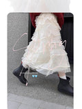 Peng Peng Ballet French Sweet Layered Cake Skirt Dream Net Dress Romantic High Waist Slim Skirt