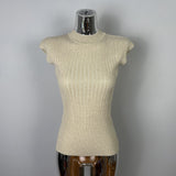 South Korea's New Summer Temperament Half-High Collar Body Tight Body Slim With Short-Sleeved Knit T-Shirt Top Women Ins