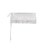 Pure Lusty Wind Sweet Embroidery Lace Splicing Skirt Female High Waist Thin Piece Style With White Folding Over The Ass Curtain