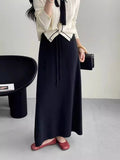 Autumn And Winter Keep Warm Comfortable Knitted Half-Dress Woman 2025 New Korean Version Of High-Rise Thin Medium-Long Skirt Half Skirt
