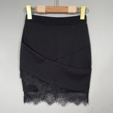 South Korea East Gate Lace Skirt Girl Cross Hem Sexy Bag-Butty Hips Tight Body Slim Figure Ins