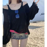 Seaside Holiday Bikini Hoodie Women Can Go To The Water Game Hot Spring Loose Thin Hoodie Outerwear