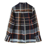 New Fall Plaid Pocket Shirt 8380033 Trousers 8370033 Set