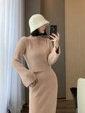 Winter New Imitation Water Marinade Gentle Soft Soft Long Sweater Women's Long Skirt Two Sets Thicken