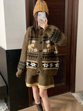 Autumn And Winter New Coloring Knitting Suit Women's College Wind Reduction Thick Sweater Jacket Skirt Two-Piece