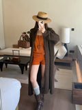 Lazy Wind Relaxes Soft Long Sweater Coat Women Early Autumn And Winter Korean Version Of Loose Long-Sleeved Over-Knee Knitted Open Shirt