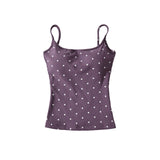 Wave Point Sling Small Vest Woman 2026 Summer New Hottie Style With Chest Cushions Bare Back Bottom Top