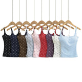 Wave Point Sling Small Vest Woman 2026 Summer New Hottie Style With Chest Cushions Bare Back Bottom Top