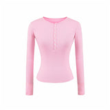 Pure-Style Sexy Hottie Set Spring Warehouse Round Collar Buckle Long-Sleeved T-Shirt Low-Waisted Hip Shorts Skirt Girl