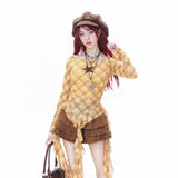 Lotus Leaf Side T-Shirt T-Shirt Women's Autumn Babes Repair Body Pure Want Bottom Shirt