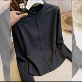 French Temperament Long-Sleeved Shirt Women 2026 Autumn New Fashion Thin Casual Style Shirt Top