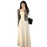 Gentle Wind And White Hanging Dress Dress Women's Summer 2026 New Pear-Shaped Body Dress Travel To Wear A Suit