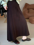 Autumn And Winter Keep Warm Comfortable Knitted Half-Dress Woman 2025 New Korean Version Of High-Rise Thin Medium-Long Skirt Half Skirt