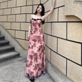 Hottie Sexy Sling Dress Pure Lust Lace Temperament To Close The Waist Thin Holiday Dress + Sunscreen