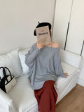 Korean Version Of The Design Sense Of Irregular Bat Sleeve Knit Shirt Girls Autumn Winter New Loose Thin Lazy Jacket Sweater