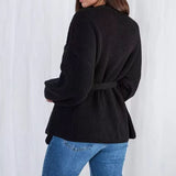 Knitted Cardigan Jacket Women 2025 Autumn And Winter New Lazy Style Loose Feeling Loose Long-Sleeved Sweater