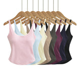 Sticking Suspension Small Vest Women 2026 Summer New Hottie Wind Solid Belt Chest Sports Bottom Blouse