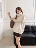 High-Necked Sweater Vest Women Autumn And Winter Lazy Wind Loose Wearing Sleeveless Shoulder Folding Knitting Top