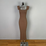 Autumn New Temperament Collar Shoulder High-Rise Dress Han Tight-Up Braided Slings Hanging Skirt