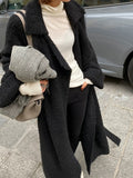 Orange Long Sweater Coat Women's Autumn And Winter New Temperament Thick Lazy Loose Knitting Shirt