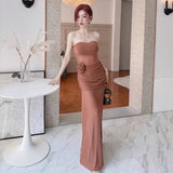 Seaside Holiday Net Yarn Sleeveless Corset Dress Women's Summer Baggy Beach Dress