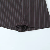 Spring New Slim Thin Striped Waist Shorts 4341402