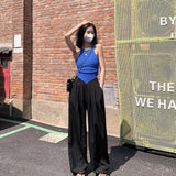 Apricot Yamamoto Broad Leg Trousers Women 2025 Summer New Gentle Wind High-Waist Loose Display Thin Lazy Casual Pants