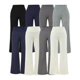 Korean Tibetan Qt-Tao High-Waist Micro-Trumpet Straight-Panel Trousers Women's Summer Hanging Broad Legs Leisure Drag Trousers