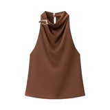 Spring New Accessories Hanging Neck Fashion Top 8919911