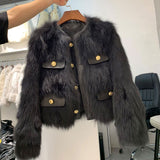2025 New Small Fragrant Coat Women's Spring And Autumn And Winter Small Man Thick Short Fur Casual Coat