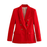 BSK&TRAF Women's Clothing 2025 Summer New Temperament Repair Suit Jacket 7608646500