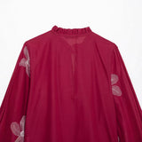 Spring New Embroidery Decoration Loose-Fitting Long-Sleeved Shirt 3564066671