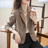 Spring And Autumn 2025 New Temperament Blazer Women's High-End Design Sense Simple Casual Suit Women