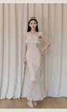 2026 Summer Wearing French Lace Splicing Broken Flowers Hanging Dress Seaside Holiday Style Dress