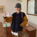 Korean Version Of Retro Baseball Uniform Women's Autumn New Couple Blouse Harajing Wind Girl Fried Street Jacket Jacket Tide
