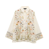 Spring New Long-Sleeved Printed Shirt 1281842 Rolling Edge Design Trousers 1281843