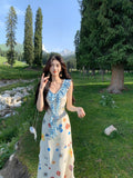 Fuya Seaside Vacation Wearing French Slings Broken Flower Dress Women Summer 2026 New Big Look Niche