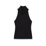 BSK&TRAF Women's Spring 2026 New Fashion Spice Girls High-Neck Sleeveless Straight Vest T-Shirt 478608